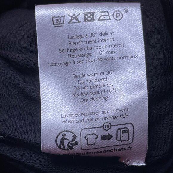 Sezane Gabby Dress in black linen, size 40, US 8 - Picture 10 of 10